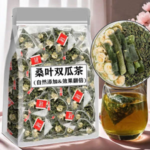 Bitter Melon Mulberry Leaf Tea Mulberry Leaf and Double Melon Tea Stay up late drinking tea Middle-aged and Elderly Health Tea Relieve the heat Clears dampness and invigorates qi Mulberry Leaf Double Melon Tea Health tea