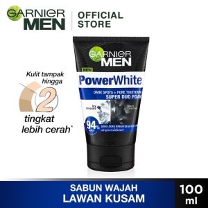 ( Twin Pack ) Garnier Men Power White Super Duo Foam 100ml x 2pc