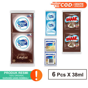 6x38g Frisian Flag Enaak Indomilk Susu Kental Manis Sachet Murah