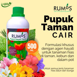 Pupuk Hayati TAMAN Cair RUMOS 500ML – Khusus Tanaman Hias & Taman