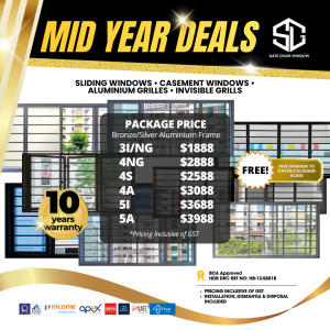 Resale Sliding Windows & Grilles Bundle [10 YEARS WARRANTY]
