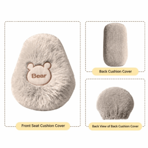 HOTOTO 3PCS Plush Electric Bike Seat Cover Thickened Soft Scooter Seat Cushion Warm E-bike Seat Pad Winter Riding