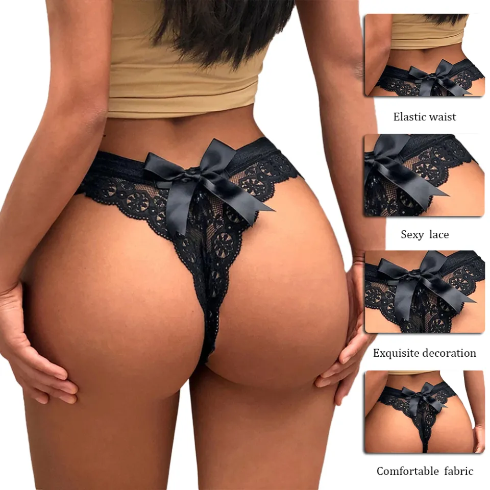 Sexy Lace G-string Thong Women Butterfly Low Waist Panties