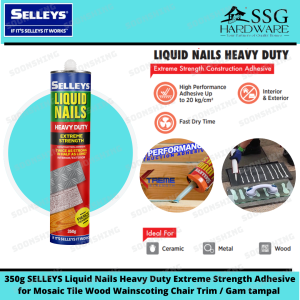 350g SELLEYS Liquid Nails Heavy Duty Extreme Strength Adhesive for Mosaic Tile Wood Wainscoting Chair Trim / Gam tampal