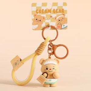 Gantungan Kunci Cream Bear Lucu Hadiah Kreatif Gantungan Kunci Tas Sekolah