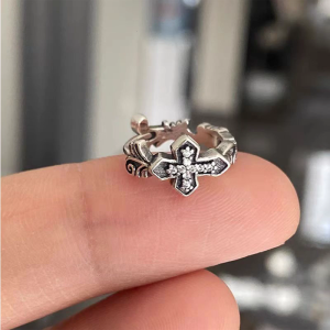 Masculine Single Ear Punk Inspired Crosses Designs Sturdy Alloy Stud Portable for Streetwear Enthusiasts