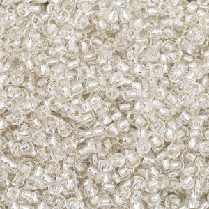 10g 8/O chất lượng cao ánh kim Bạc Vàng lót hạt thủy tinh đối với trang sức kim làm việc DIY Phụ kiện làm đồ trang sức