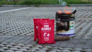 Fire Blanket 60"x60" Fire Blankets Emergency for Home and Kitchen Fiberglass Prepared Fire Suppression