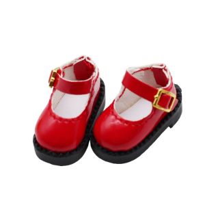 BEIBEI 1Pair Round Toe ob11 Doll Sandals Mini PU Leather 12 BJD Doll PU Shoes Doll Accessories Cute OB11 Princess Shoes 1/12 BJD Doll
