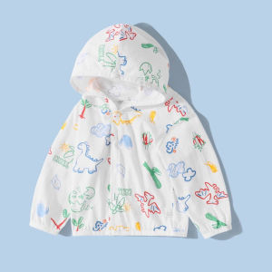 100% Cotton Baby Sun Protection Long Sleeve Shirt Kids Summer Cover-Up Lightweight Breathable Mesh Fabric Cool & Soft Comfort