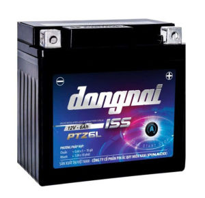 Bình Ắc Quy Đồng Nai 12V-6Ah PTZ6L cho xe máy Honda SH Việt Vision AriBlade125 Lead