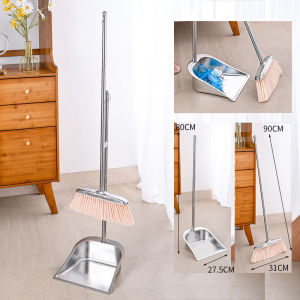 Household shovel and dustpan set extra thick stainless steel single garbage shovel special item ten years of good helper for sweeping the floor
