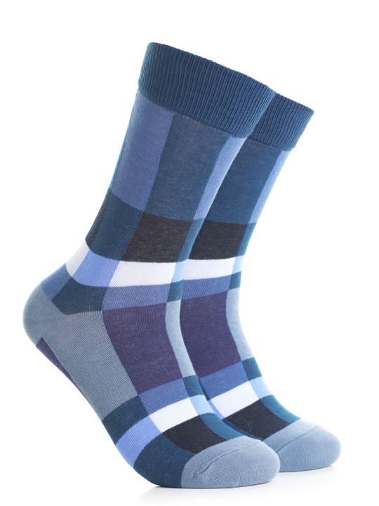 Iconic Socks Tartan Plaid Pattern Crew length Office Formal Socks ...