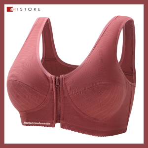 Bra BH Wanita  Push Up Resleting Buka Depan Tanpa Busa & Tanpa Kawat Lembut & Nyaman  2089