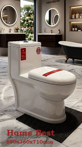 Home Best 1pc Watercloset wall Discharge & floor Discharge Soft closing seat and Cover
