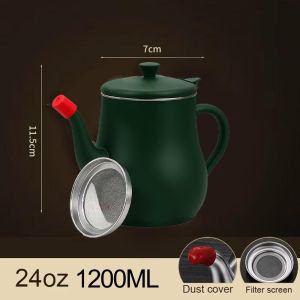 <𝙇𝙖𝙯𝙎𝙜𝙈𝙖𝙡𝙡> 1200ML Big Capacity Stainless Steel Oil Storage Pot Oil Filter Pot Oil Container