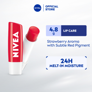 NIVEA Lip Strawberry Shine Caring Lip Balm 4.8g (Pelembap Bibir)