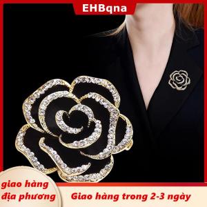 [COD] EHBqna 3PF Ship within 24 hours 1PC rhinestone hoa trà hoa trâm cài cho phụ nữ men pin đồ trang sức thời trang