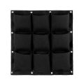 【Ready】Hanging Planting Bag Wall Mounted 9 Pockets Vertical Square Breathable Indoor Outdoor Hanging Strawberry Flower Wall Planter Gardening Supplies. 