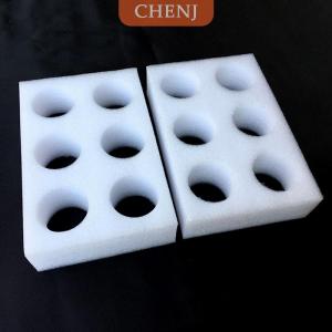 [COD] CHENJ ที่ใส่แก้วเครื่องดื่มทำจากโฟมขวด6รูสำหรับงานปาร์ตี้สั่งกลับบ้านแคมเปอร์แวนแคมป์ปิ้ง