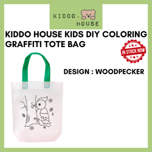 Kiddo House Kids DIY Coloring Graffiti Tote Bag DIY Painting Creative Eco Bag Birthday Goodies Bag