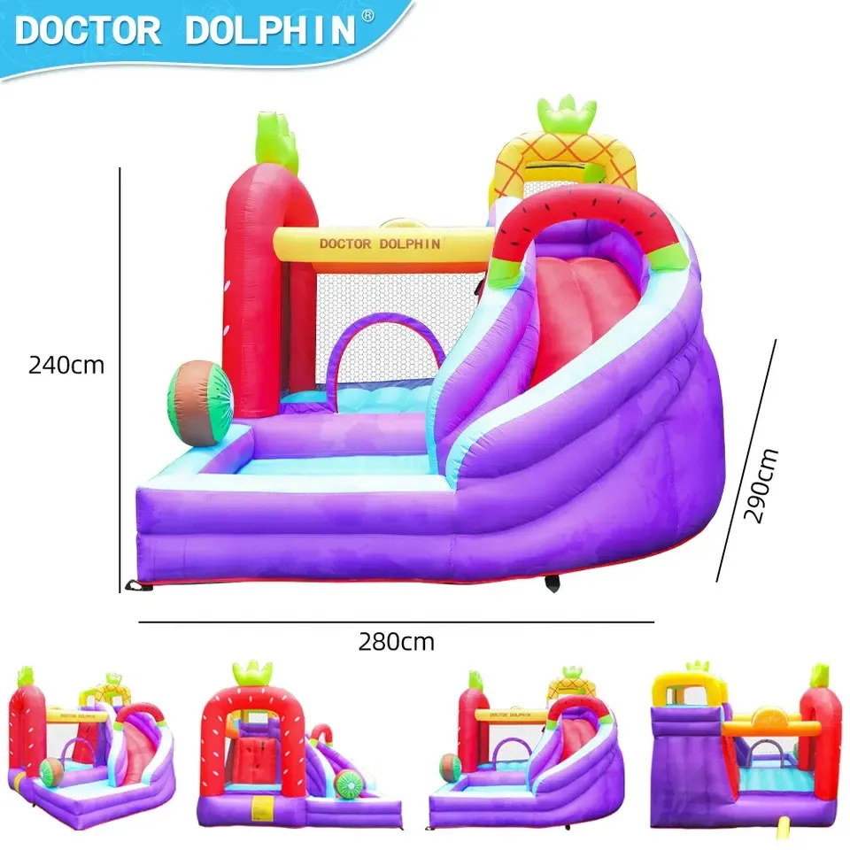 Waterpark Giant Castle Slide Bouncer outdoor inflatable slide