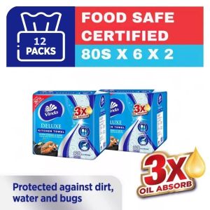 [Bundle of 2/4/8] Vinda Deluxe Kitchen Towel Roll (80sx6)