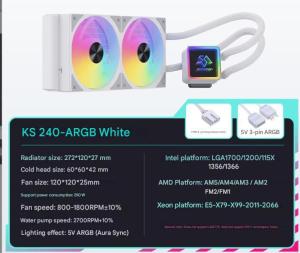 พัดลมชุดน้ำปิด CPU 1/2/3ตอน SNOWMAN KS120/240/360 LGA1700 1200 1151 1155 1156 2011 X79 X99 2066 AMD AM5 AM4 AM3  (ของใหม่ มือ 1)