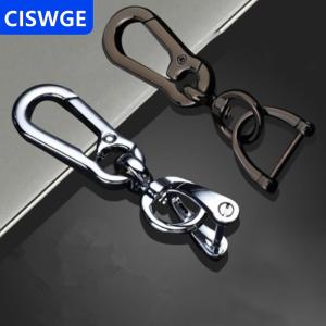 [COD] CISWGE AUTOPARTS Móc khóa xe hơi cổ điển nam thép không gỉ Móc khóa thắt lưng kẹp Khóa chống mất Khóa treo chìa khóa thời trang trang trí xe