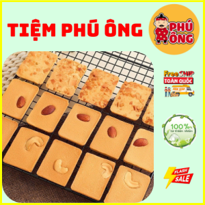 Bánh quy giòn rụm thơm ngon mix 3 vị hạt điều hạnh nhân dừa vụn giòn đồ ăn nhẹ ăn vặt hấp dẫn