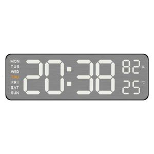 Metal Digital Alarm Clock with Snoozes Function Adjustable Brightness and Date Display for Bedroom or Office Use