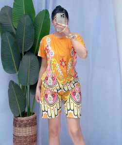 CARLA SOSSY TERNO BLOUSE+SHORT NEW TREND FIT SMALL TO XL