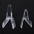 【FURONGHUA】 2Pcs Holder Coin Display Stand Clear Round / Square Case Capsules Holder Easel. 