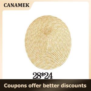 【 CANAMEK 】 French Style Lolita Straw Hat Victorian Bonnet Sweet Lace-up Beach Hat Hair Accessories Handmade Flat Top Hat