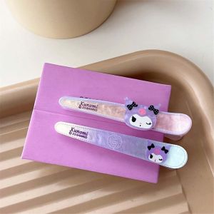 QIWANBA19  Dog Cartoon Hair Clip Melody Kuromi Kitty Cat Hairpin Kawaii Broken Hair Clip Anime Barrettes Kids Gift