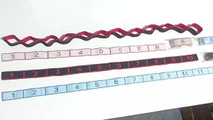 AE Digital Segmented Resistance Band Knitted Elastic Band Latex Yoga Dance Exercise Stretching Band Resistance Band