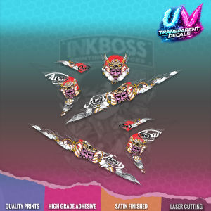 BEAT FI V2 INDO UV TRANSPARENT DECALS (2026 NEW SAMURAI MOTIF) MotoKits By Inkboss Creations