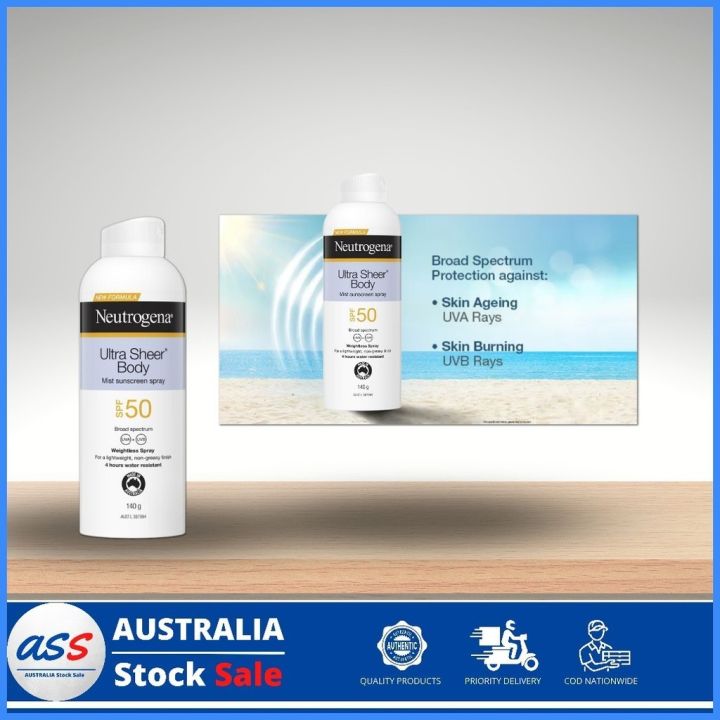 Neutrogena Ultra Sheer Body Mist Sunscreen Spray SPF50
