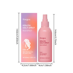 Keratin Multi Spray – 5-in-1 Keratin Hair Spray & Heat Protectant Nourishes & Repairs Damage Promotes Scalp Health Improves Dryness Gentle Moisturizing for Smooth & Soft Hair