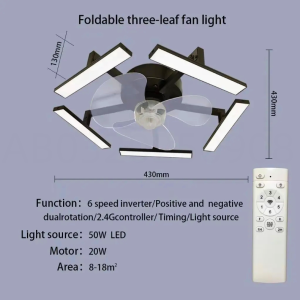 LED Ceiling Chandelier Modern Luxury Living Room Dining Room Kitchen Bedroom Decorative Art Ceiling Fan Light