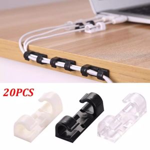 20pcs Cable Winder Clip Cable Clamp Desk Cord Management Stand USB Charging Cable Cable Organizer