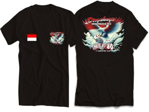 BD Atasan Kaos HUT Merah Putih RI 80 Kemerdekaan RI 2025 Kaos Merah Putih 17 Agustus 1945 Kaos Pria Kaos Wanita Katun Combed