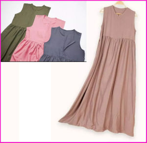 Gamis Yukensi Gamis Kutung Polos Tanpa Lengan Jumbo