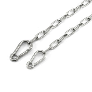 Minwen M4 M5 M6 M7 M8 Stainless Steel Carabiner Carbine Snap Hook with Eyelet Spring Buckle Key Ring