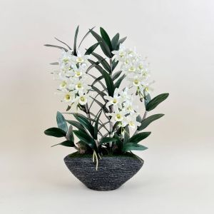 Akara Dokmaii กล้วยไม้หวาย กระถางกล้วยไม้ประดิษฐ์ ตกแต่งบ้าน