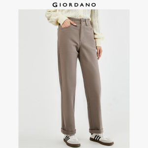 GIORDANO Women Pants Classic Five-Pocket Stretch Chunky Pants Simple Solid Color Fashion Casual Basic Regular Pants 05413669