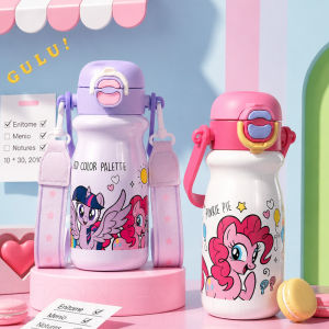 My Little Pony 600ml 5 Layer Vacuum Flask 316L Stainless Steel Leakproof Triple Drink Bottle with Strap- HoneyLion