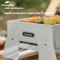 Naturehike Folding Charcoal Grill Outdoor Portable 1-2 Persons BBQ Desk Tabletop Stove Furnance Camping Picnic Barbecue Burner Cooking Grill Stand. 