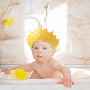 COD หมวกอาบน้ำเด็ก หมวกสระผมเด็ก กันน้ำ กันแชมพูเข้าตา ปรับขนาดได้