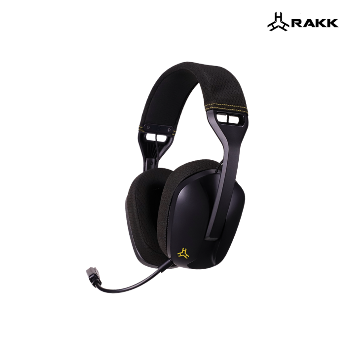 Rakk myna 7 1 trimode wireless gaming headset black for desktop pc